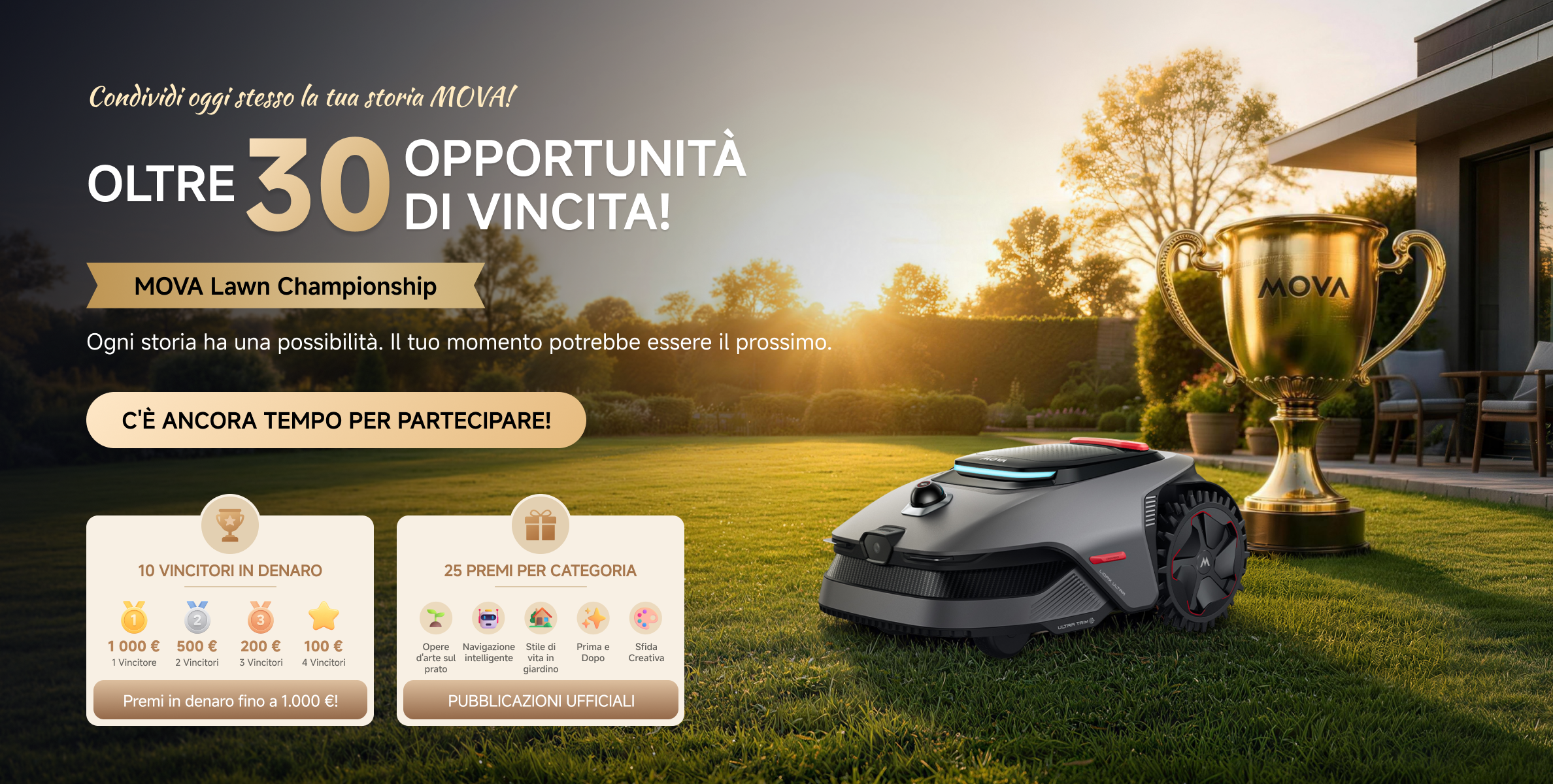 OLTRE 30 PREMI IN PALIO — E FINO A